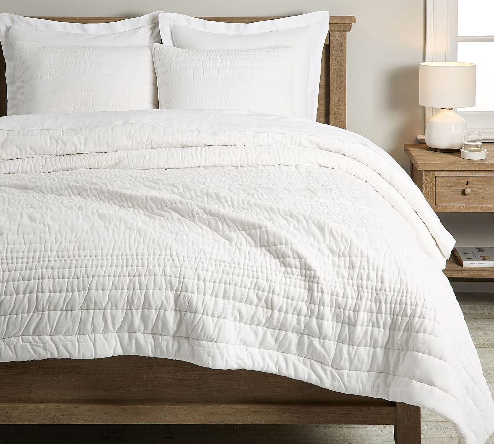 Ultra Soft Handcrafted TENCEL™/Cotton Reversible Quilt & Shams Pottery Barn