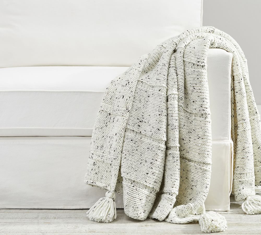 Donegal Fringe Throw Blanket Pottery Barn