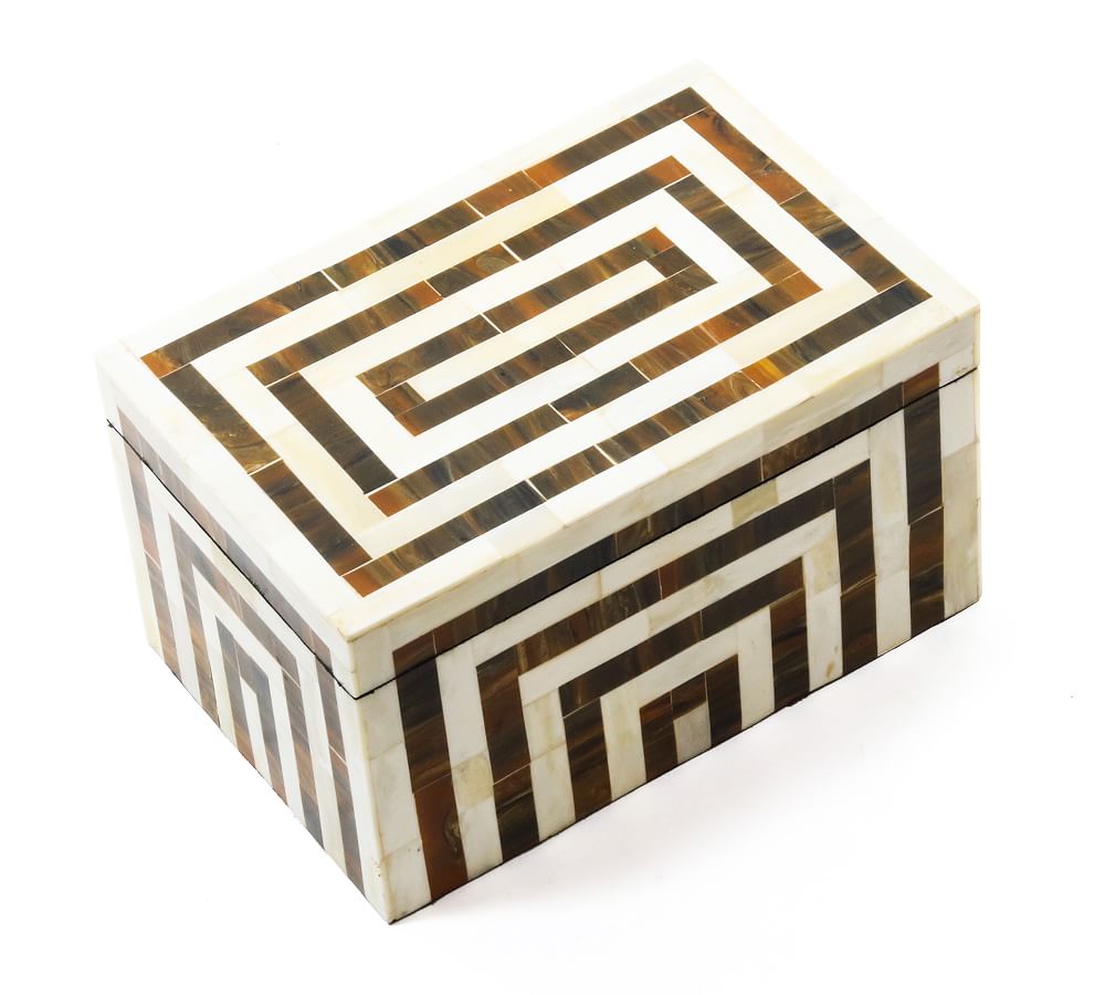 Verona Ivory/Brown Decorative Box