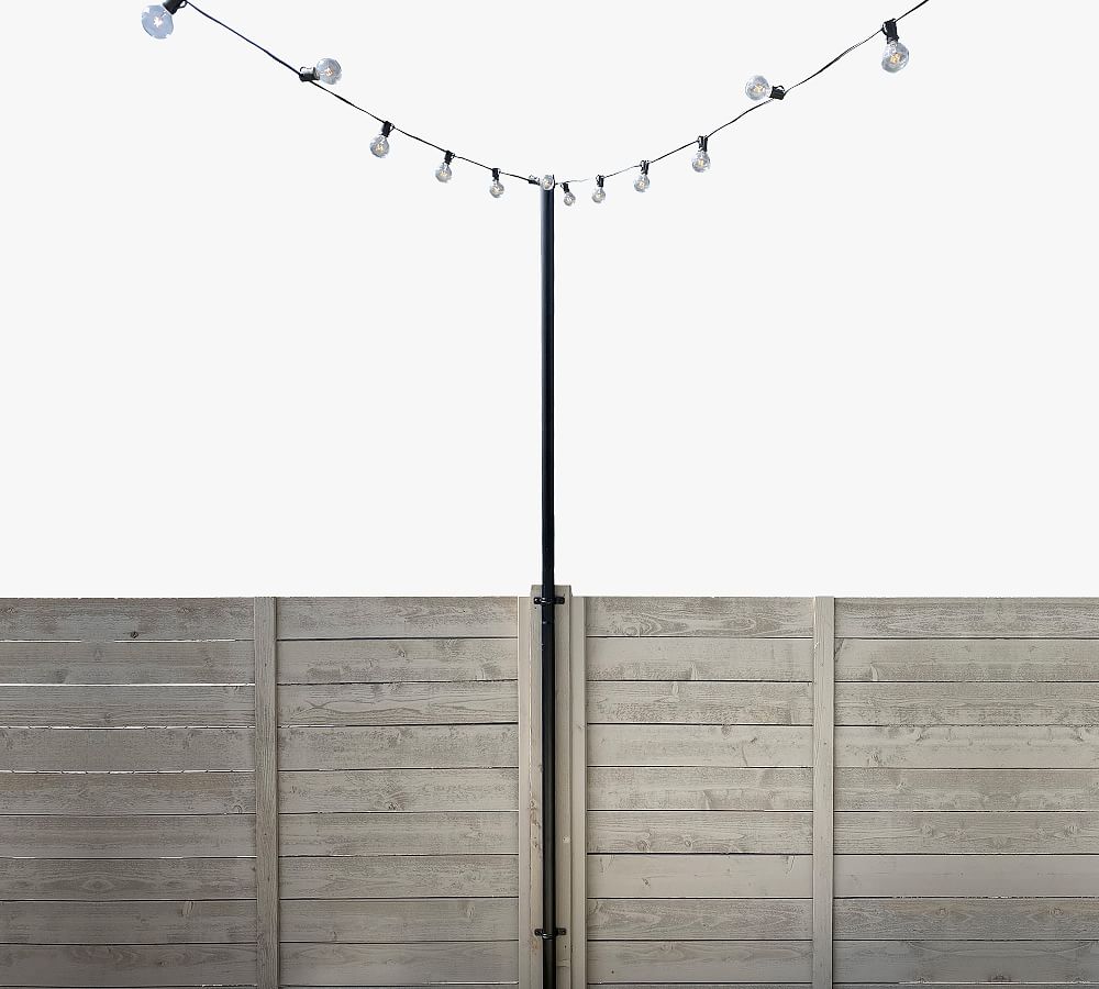 Bistro Wall Mounted String Lights Posts | Pottery Barn