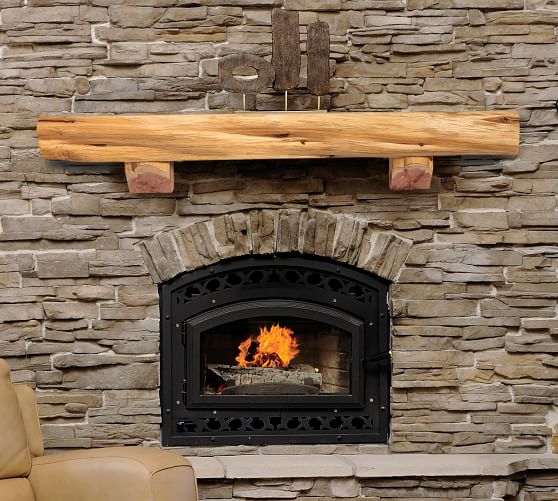 Solid Cedar Fireplace Mantel | Pottery Barn