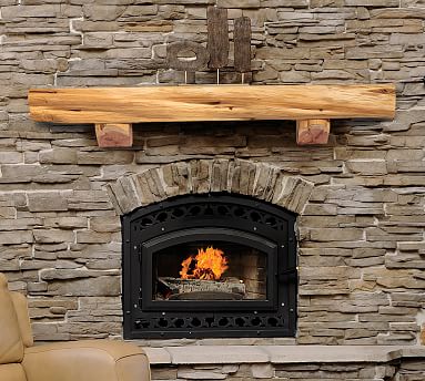 Solid Cedar Fireplace Mantel | Pottery Barn