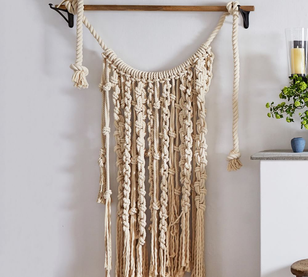 Shay Oversized Hanging Macrame Wall Art Pottery Barn