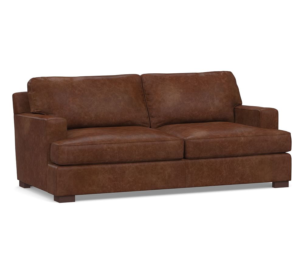 Townsend Square Arm Leather Sofa Pottery Barn