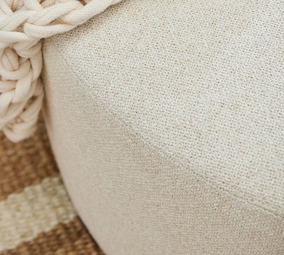 Universal Upholstered Round Ottoman | Pottery Barn