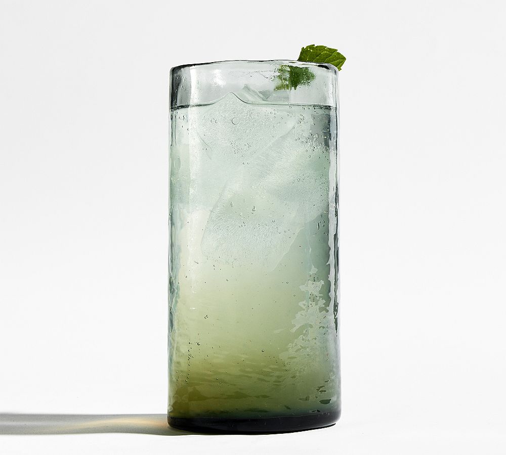 Hammered Handcrafted Drinking Glasses-MISTY BLUE
