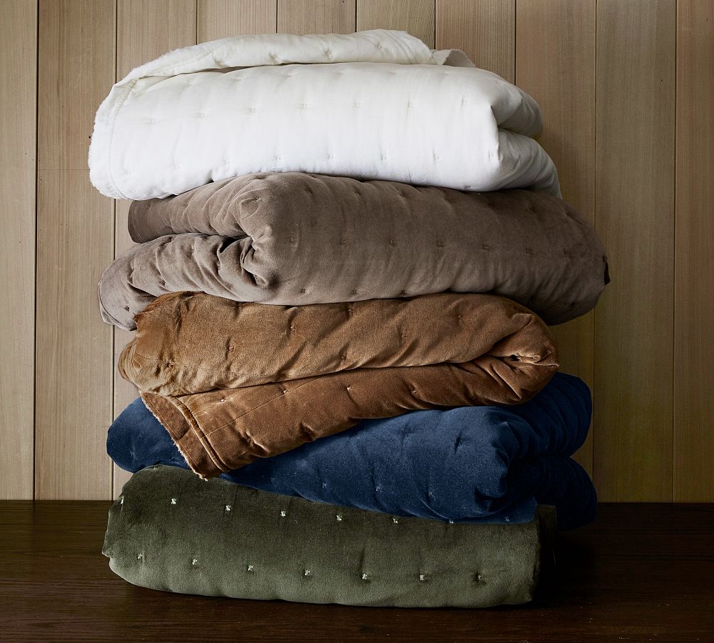 Velvet Tufted Quilt Pottery Barn