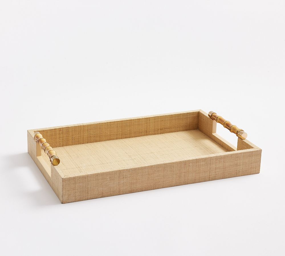 Lewis Raffia Tray | Pottery Barn