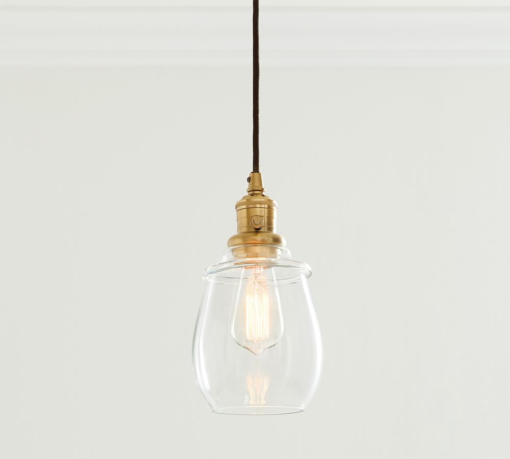 Petite Glass Cord Pendant | Pottery Barn