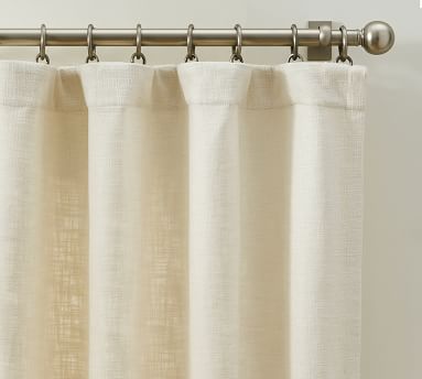 Faye Textured Linen Curtain | Pottery Barn