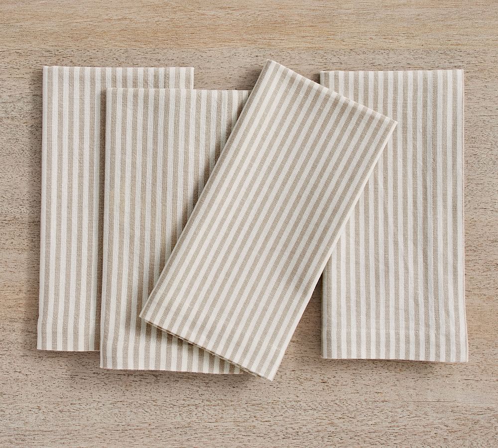 Wheaton Striped Linen/Cotton Napkins