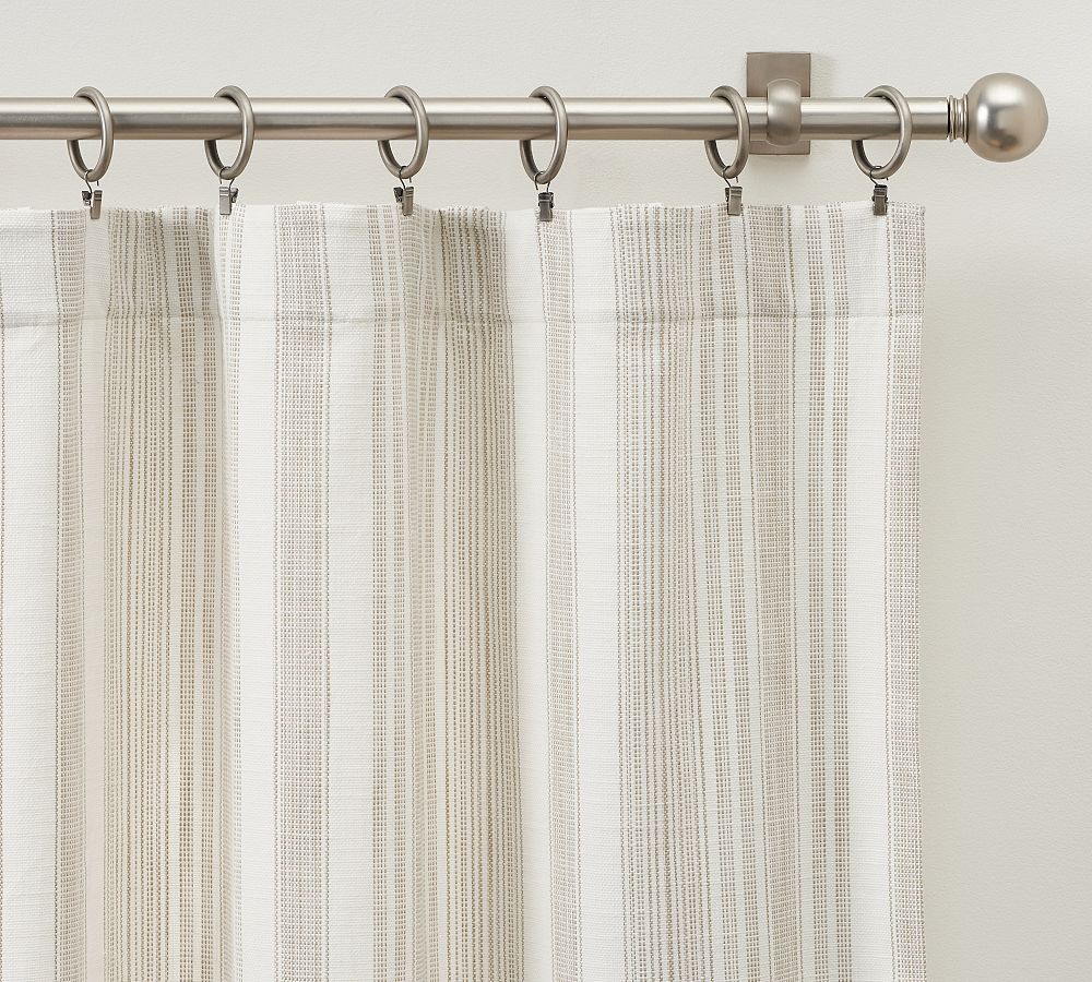 Hawthorn Striped Cotton Rod Pocket Curtain | Pottery Barn