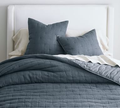 European Flax Linen Waffle Quilt | Pottery Barn