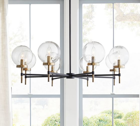 Camryn Glass Globe Round Chandelier Pottery Barn