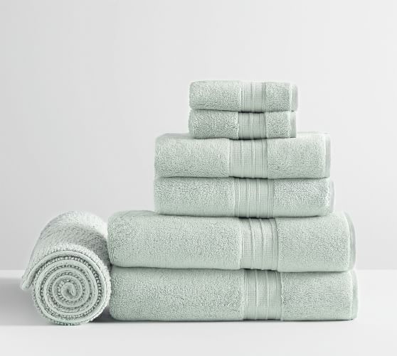 Classic Organic Towel Bundle With Bath Mat - Set of 7