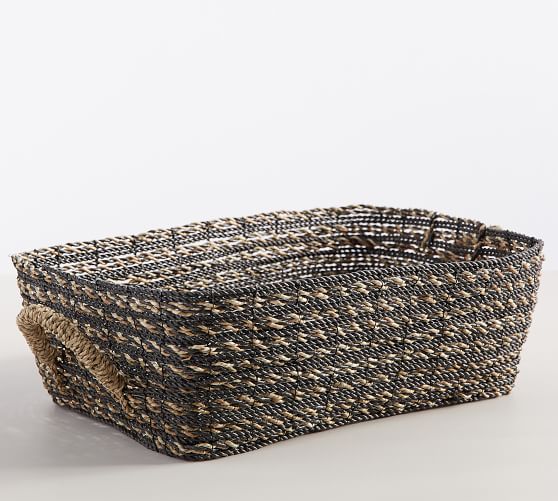 Asher Handwoven Seagrass Underbed Basket Pottery Barn