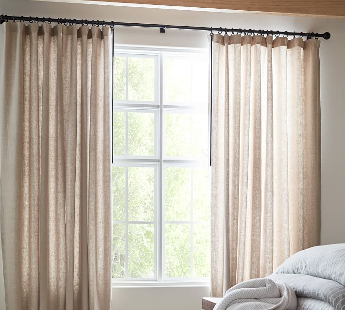 Patti Belgian Flax Custom Linen Curtain