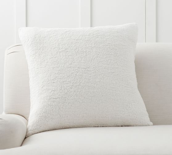 Bryce Check Sherpa Back Decorative Pillow Cover | Pottery Barn