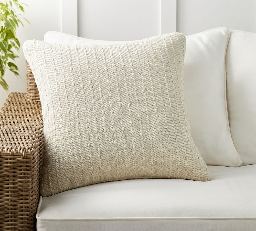 Textured Outdoor Throw Pillow Pottery Barn