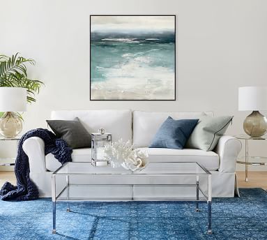 View North Hand Embellished Framed Canvas Print | Pottery Barn