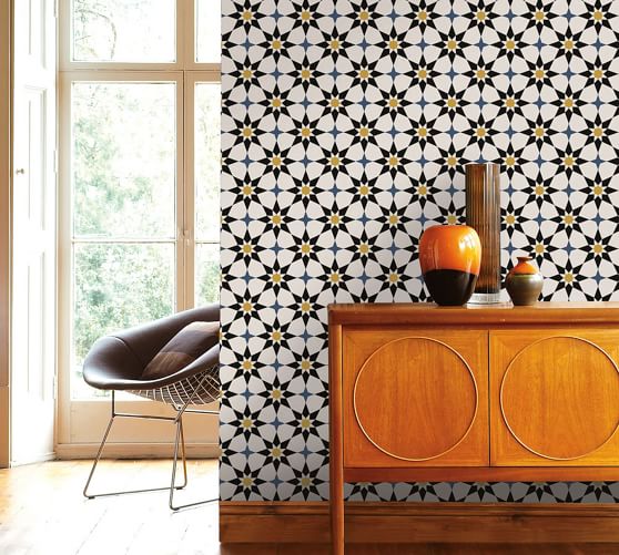 Soleil Moroccan Removable Wallpaper Pottery Barn