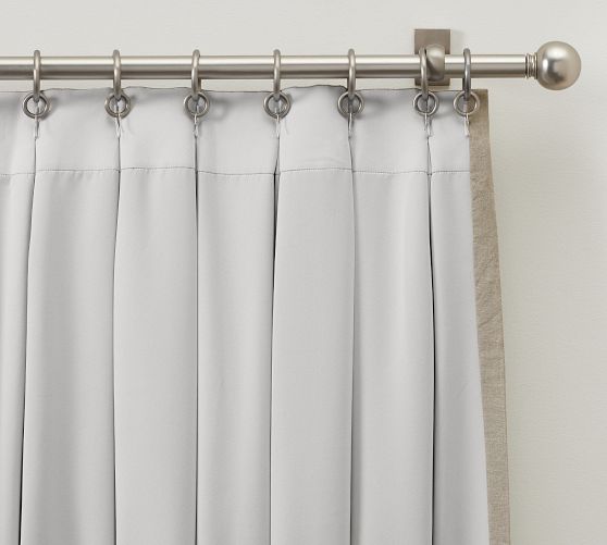 Open Box: Belgian Flax Linen Pinch Pleat Blackout Curtain | Pottery Barn