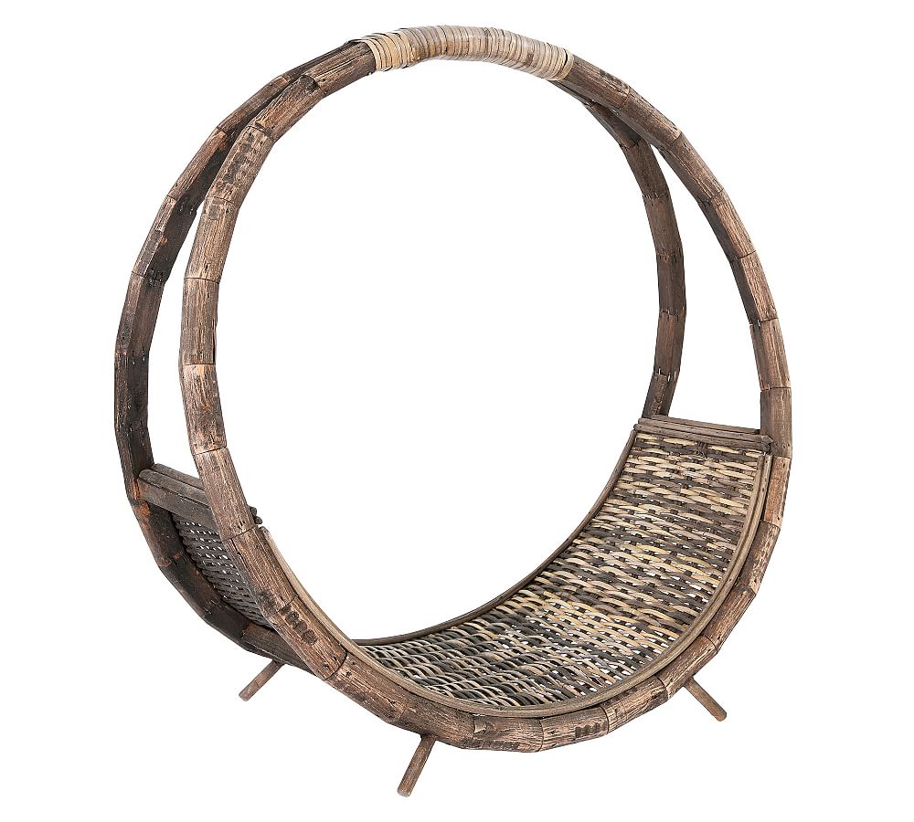 Rattan Log Holder Pottery Barn