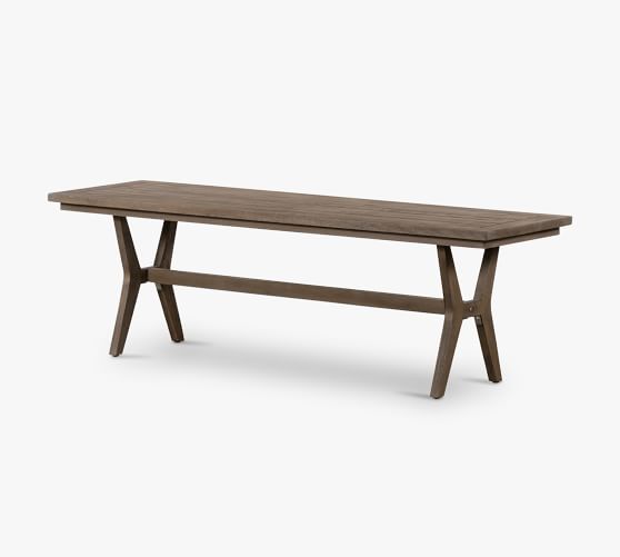 Raylan Teak Outdoor Dining Bench | Pottery Barn