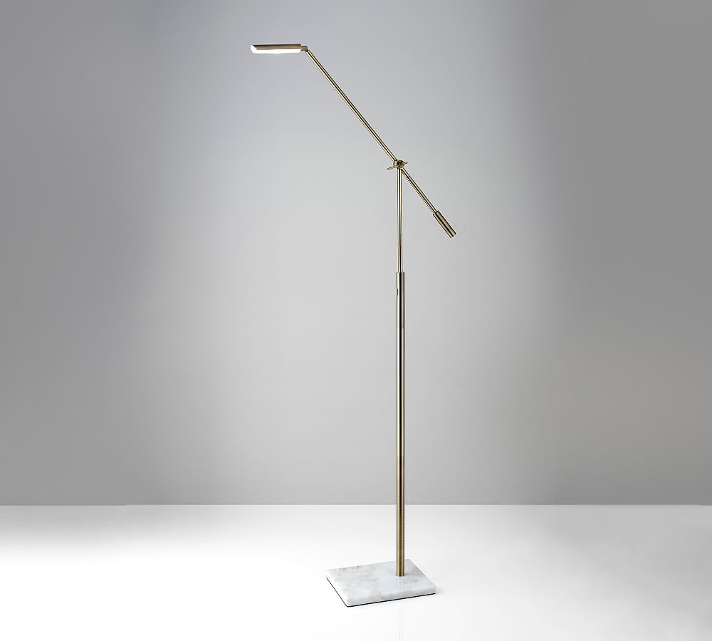 Post LED Marble Floor Lamp Pottery Barn