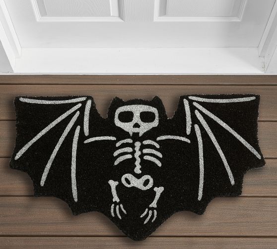 Skeleton Bat Shaped Doormat Pottery Barn