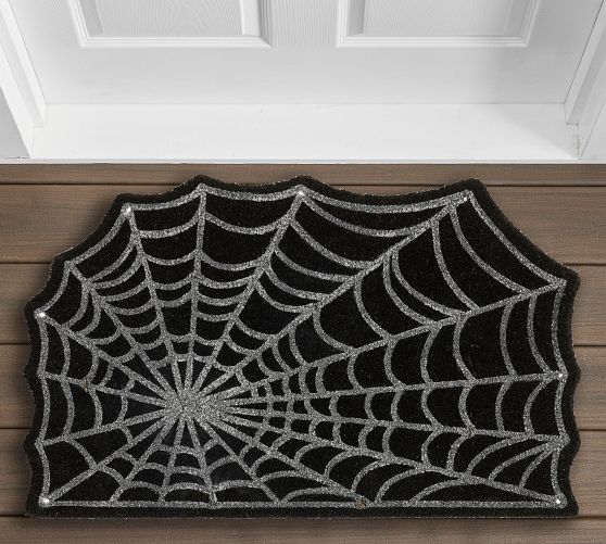 Spider Web Light Up Doormat | Pottery Barn