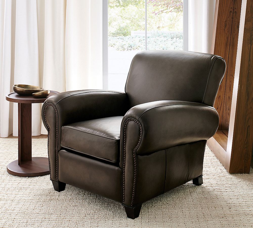 Manhattan Leather Recliner Pottery Barn