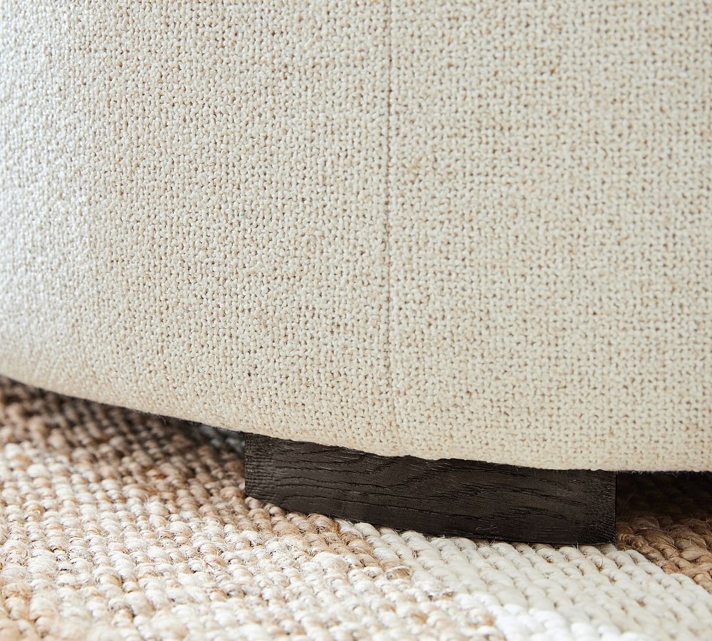 Universal Upholstered Round Ottoman | Pottery Barn