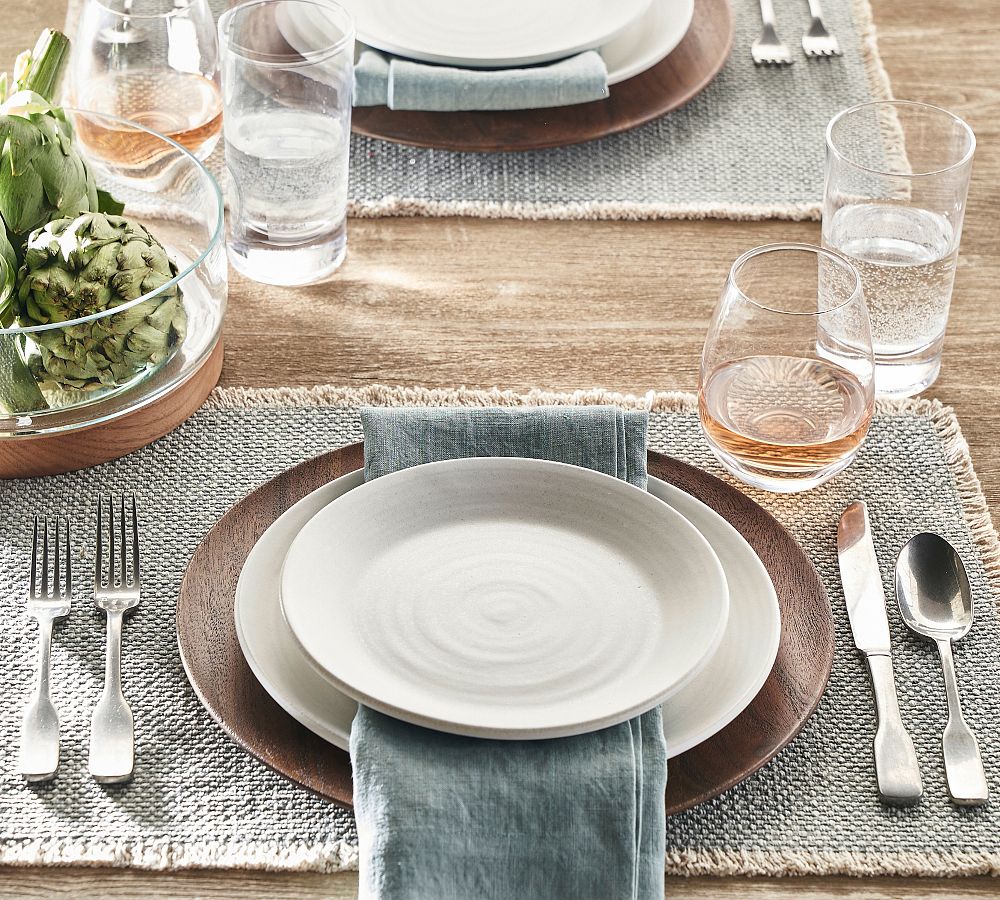 Larkin Reactive Glaze Stoneware Dinner Plates Pottery Barn