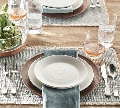 Larkin Reactive Glaze Stoneware Dinner Plates | Pottery Barn