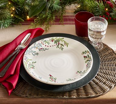 Christmas in the Country 12-Piece Stoneware Dinnerware Set | Pottery Barn