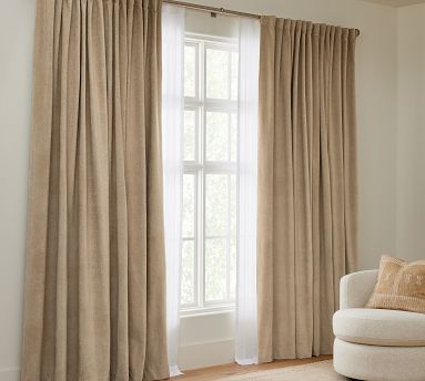 Rustic Chenille Curtain | Pottery Barn