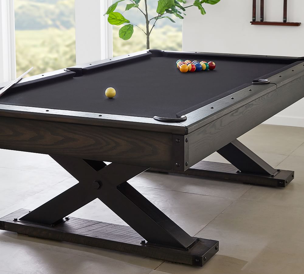 Industrial X-Base Pool Table | Game Table | Pottery Barn