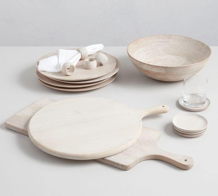 Chateau Handcrafted Acacia Wood Salad Bowls