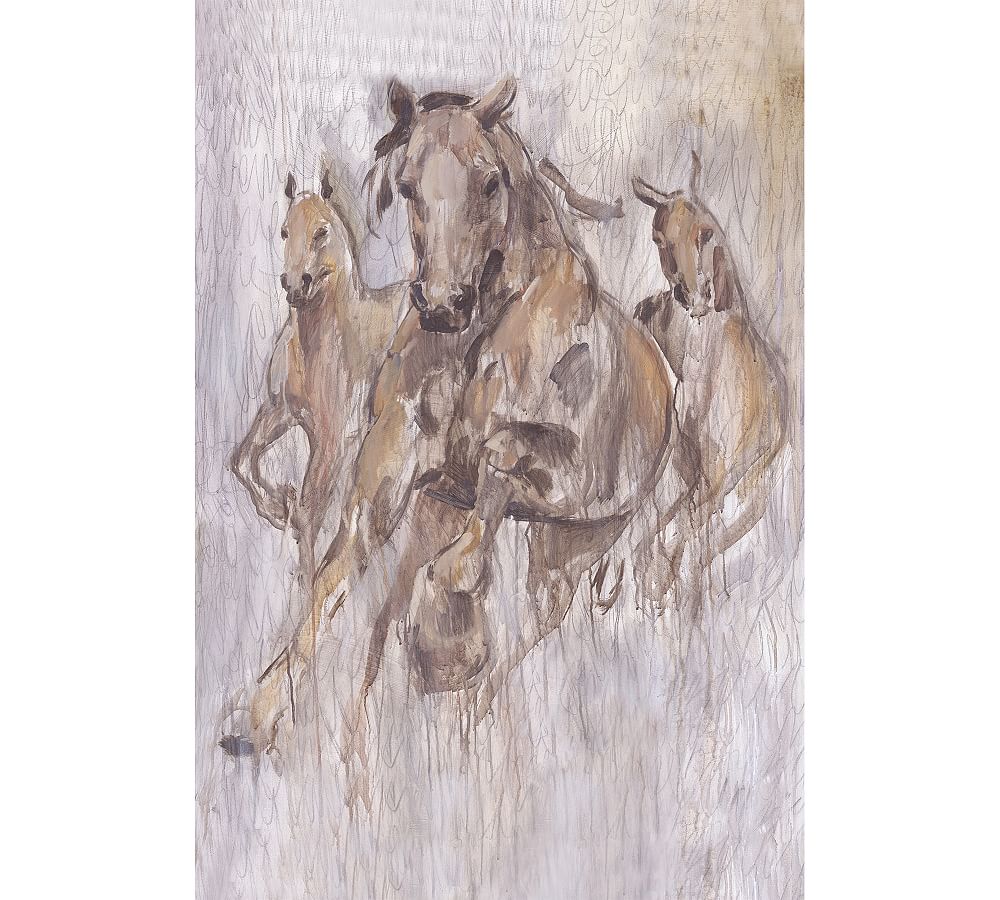 Wild Horse Study Painting by Lauren Herrera