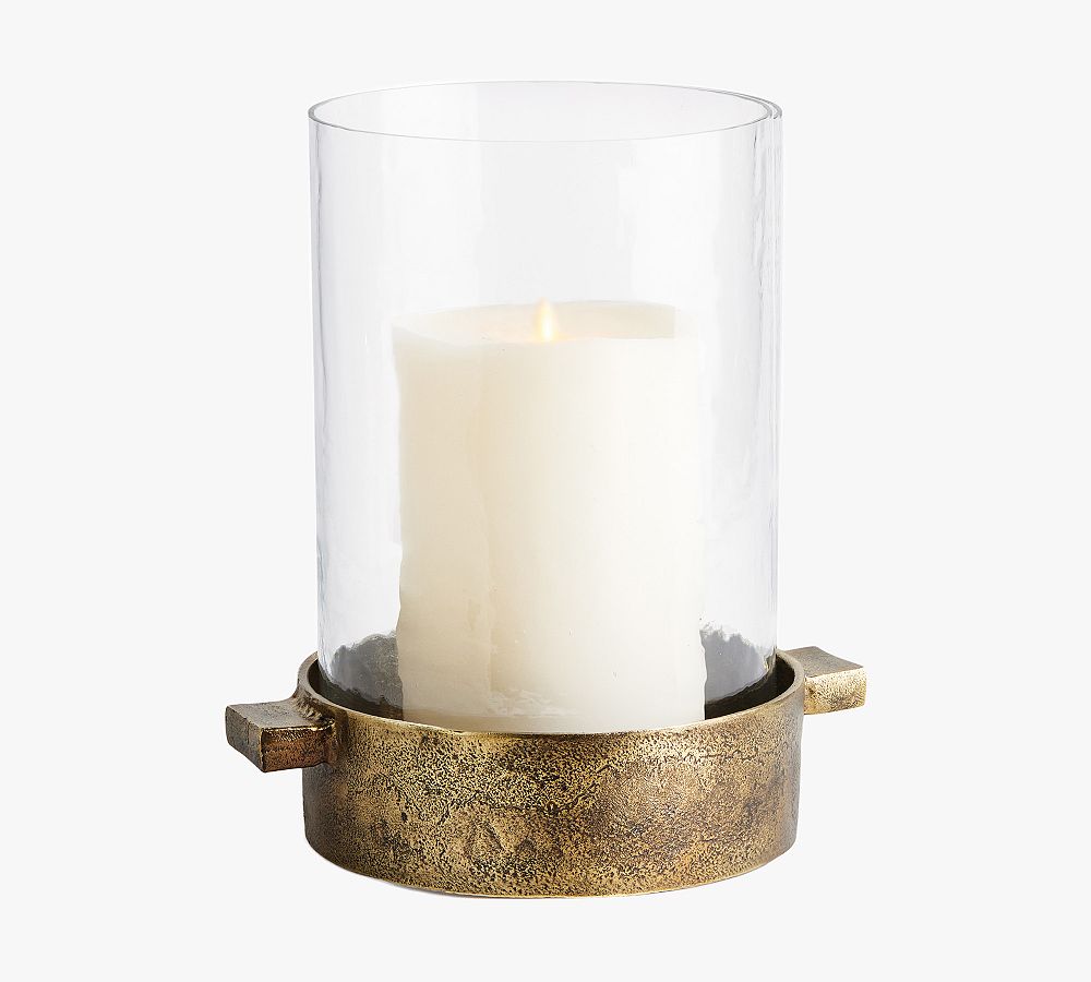 Zorah Metal Hurricane Candleholder | Pottery Barn