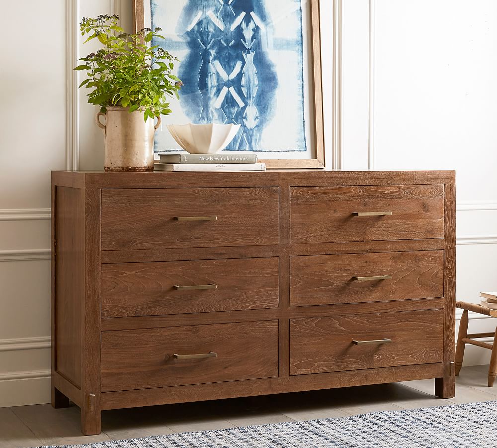 Menlo Reclaimed Teak 6Drawer Dresser Pottery Barn