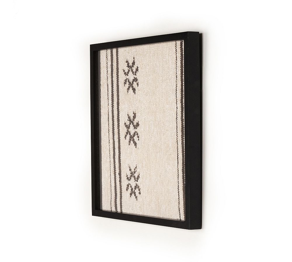 Ankara Framed Textile Striped Wall Art 21" x 21" Pottery Barn
