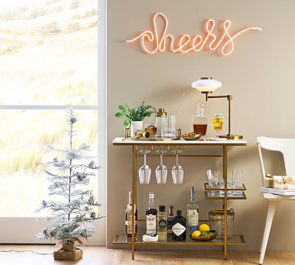 Lit Cheers Sign | Pottery Barn