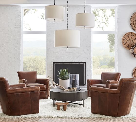 Fargo Round Reclaimed Wood Coffee Table Pottery Barn