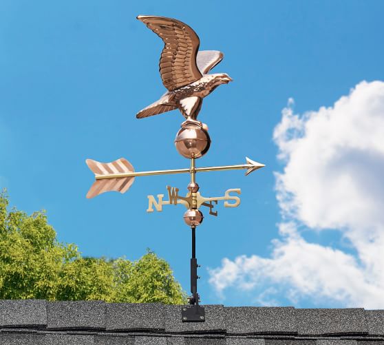 American Eagle Copper Weathervane with Roof Mount Pottery Barn