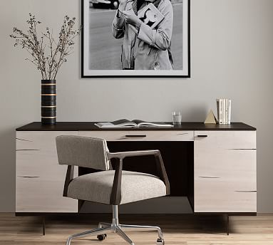 Berlin Reclaimed Wood Executive Desk | Pottery Barn