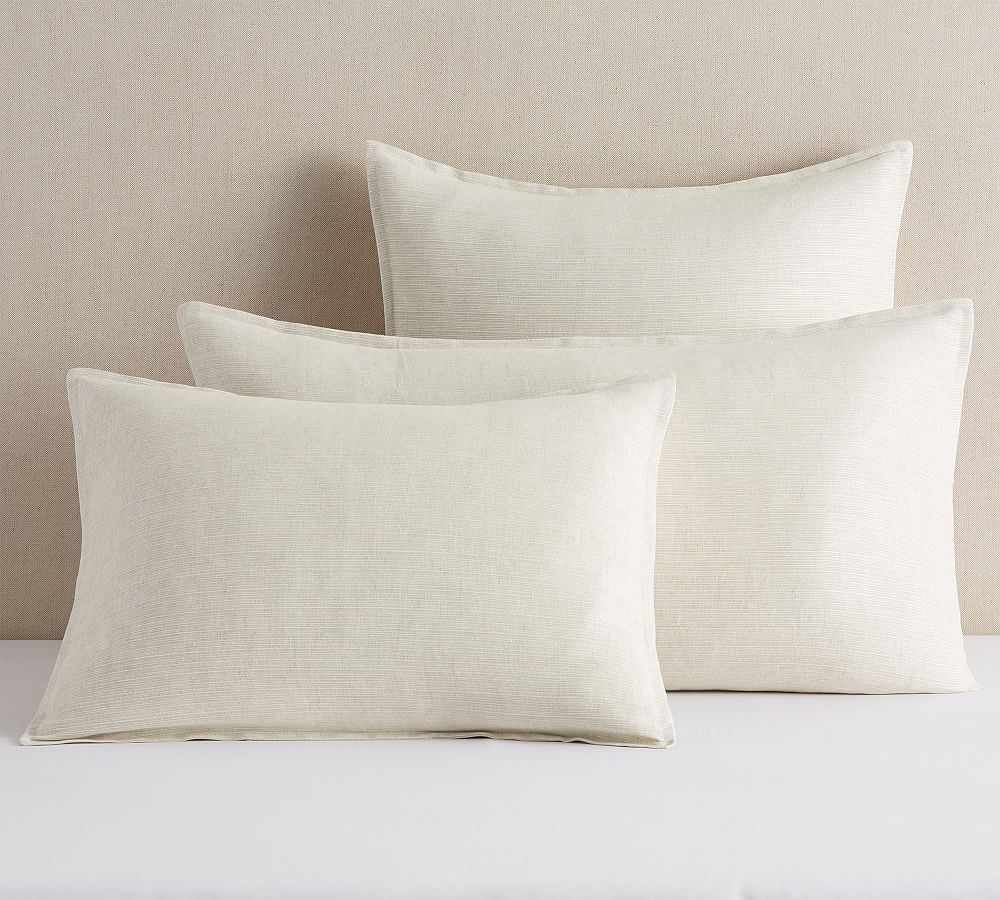 European Ribbed Linen Sham | Pottery Barn