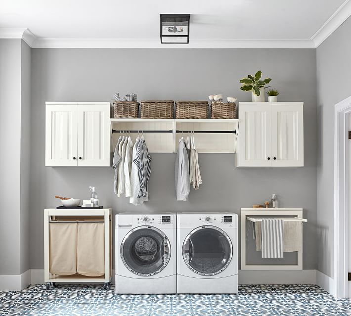 Aubrey Deluxe Laundry Organization Set with Closed Cabinets