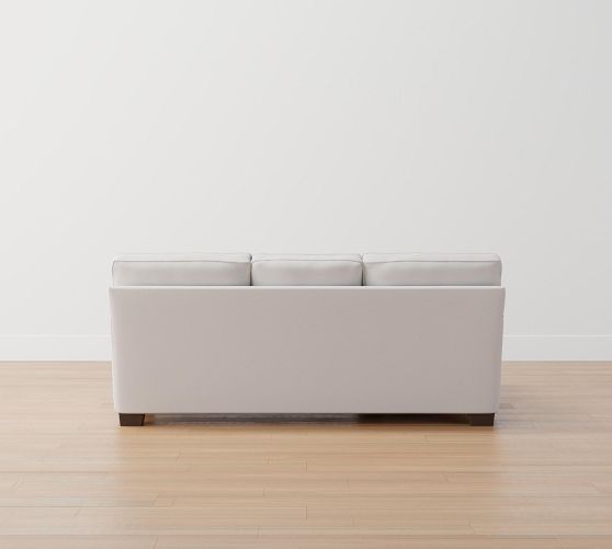 Buchanan Square Arm Upholstered Sofa with Reversible Chaise Sectional Pottery Barn